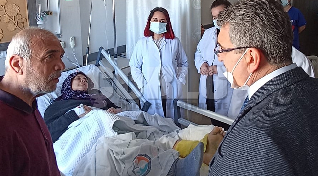 NKÜ Hastanesinde Tedavi Gören Depremzedelere Geçmiş Olsun Ziyareti