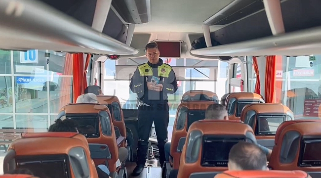  Tekirdağ'da yolcu otobüslerinde bilinçlendirme çalışmaları
