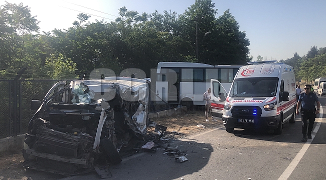 Tekirdağ'da feci kaza: 2 ölü, 10 yaralı