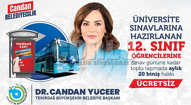 12. SINIF ÖĞRENCİLERİNE ULAŞIM MÜJDESİ